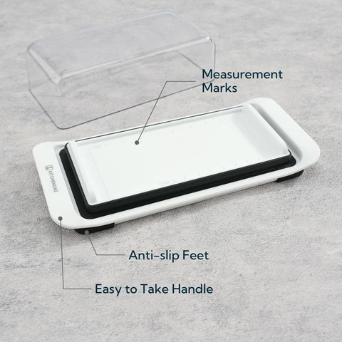 KITCHENDAO butter dish bottom with anti-slip design for stability