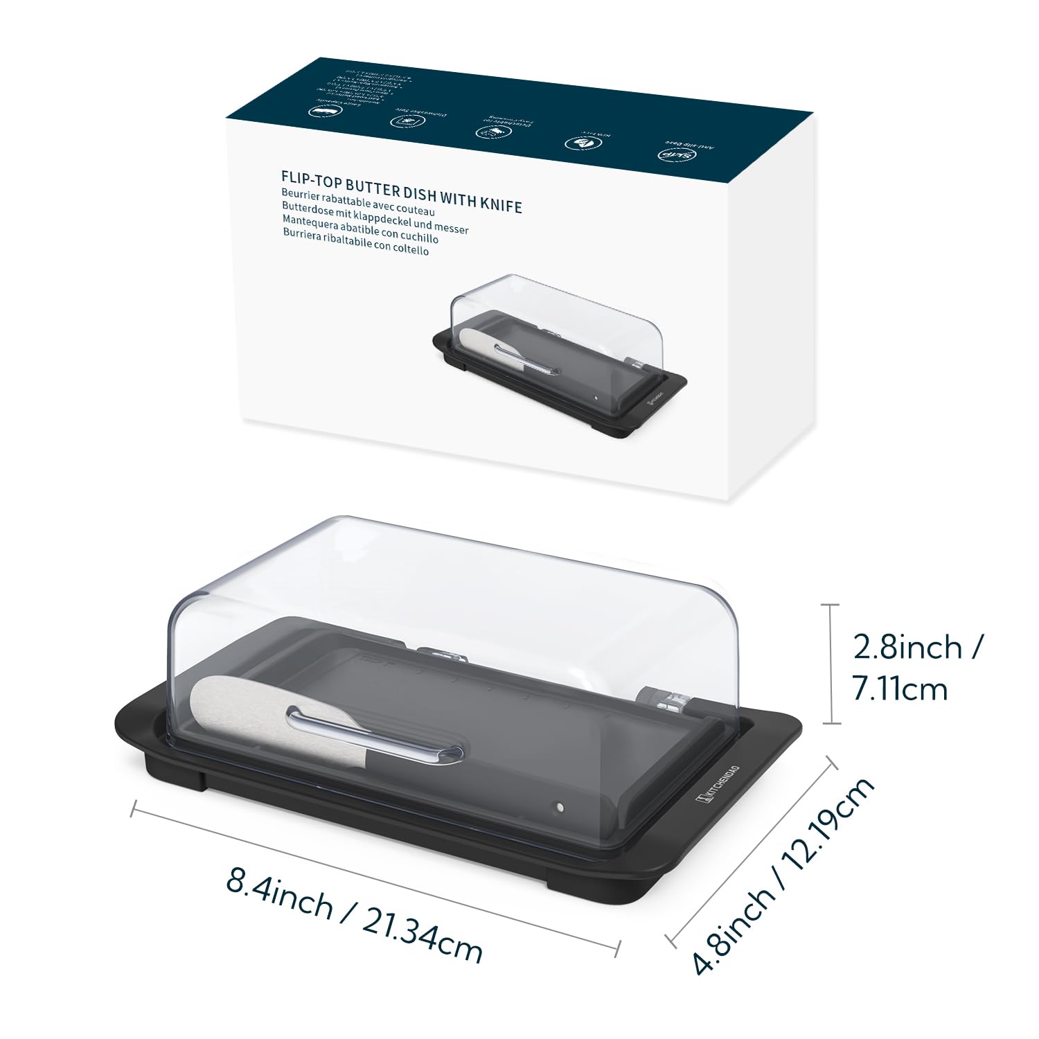 KITCHENDAO butter dish is dishwasher-safe for easy cleanup