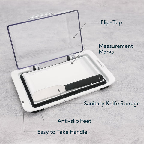 Sealing ring on KITCHENDAO butter dish protects butter from dust and pests