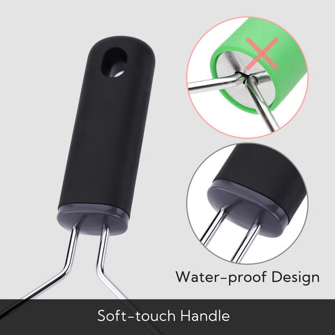 KITCHENDAO silicone-coated masher in action mashing ripe potatoes