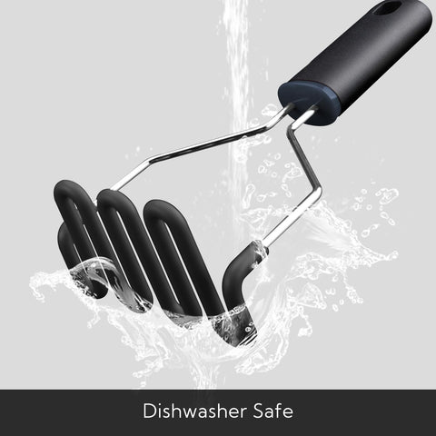 KITCHENDAO masher with ergonomic design; waterproof handle prevents water intrusion