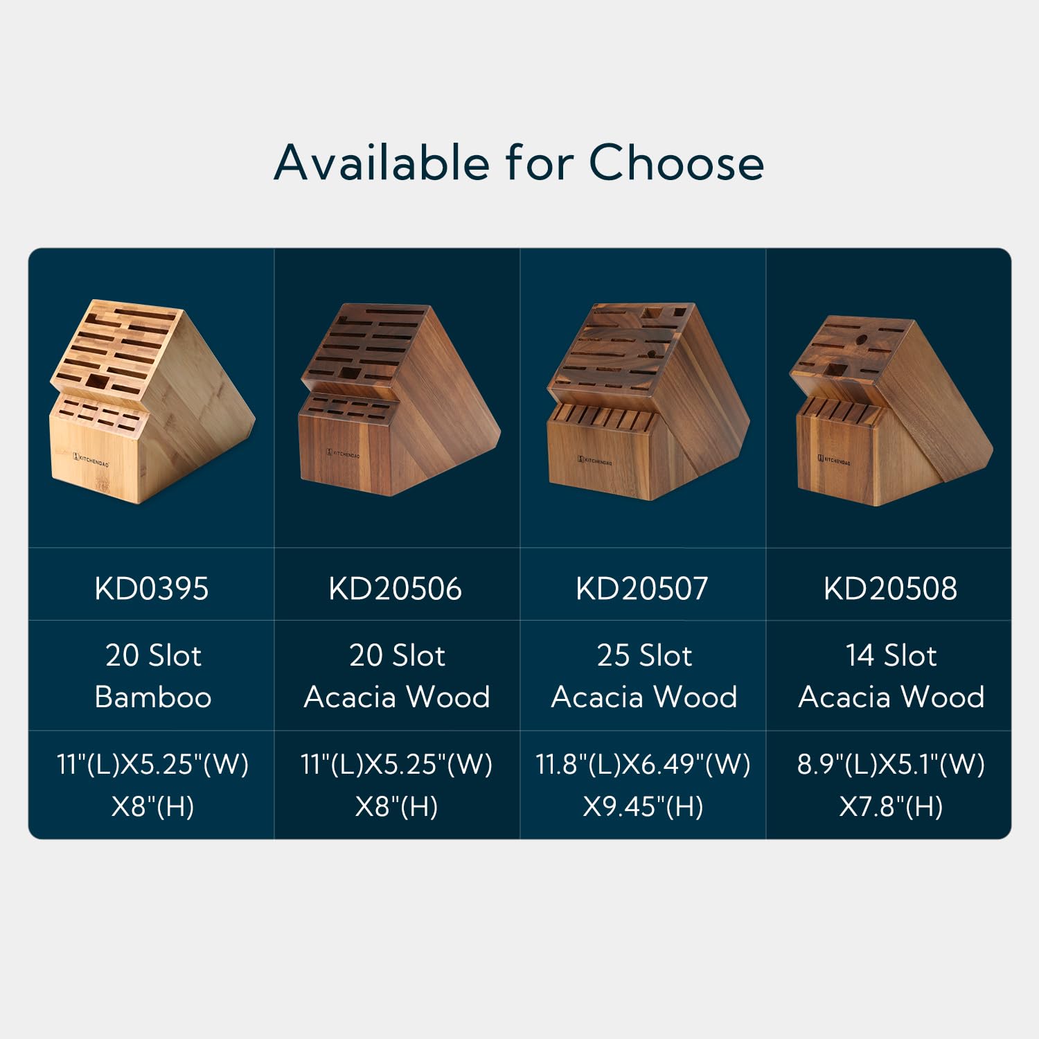 KITCHENDAO premium bamboo finish resists scratches and wipes clean