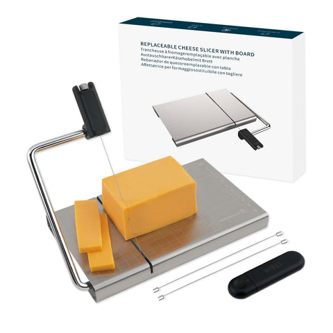 KITCHENDAO replaceable wire cheese slicer front view shows sturdy build and easy handling