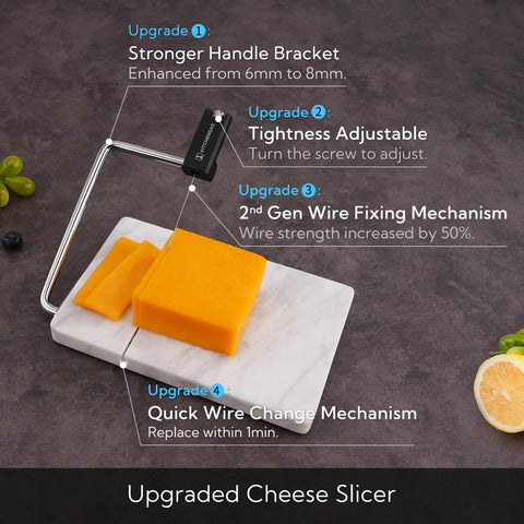 KITCHENDAO tightness adjustment screws show customizable slice thickness.