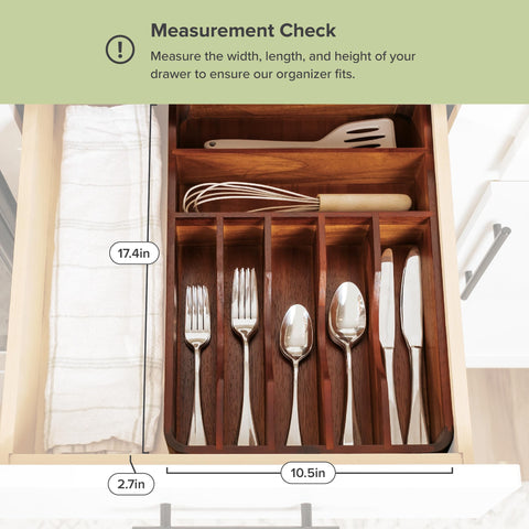 KitchenEdge acacia wood frame adds warmth and durability to kitchen storage.