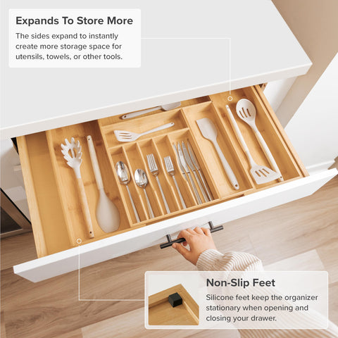KitchenEdge anti-slip pads prevent sliding, keeping contents stable during use