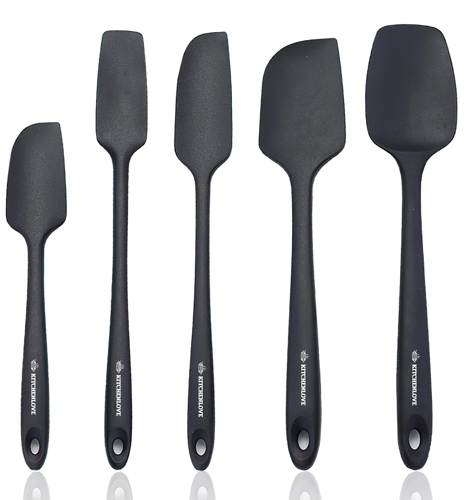 KITCHENLOVE spatula set full view for versatile baking and cooking tasks
