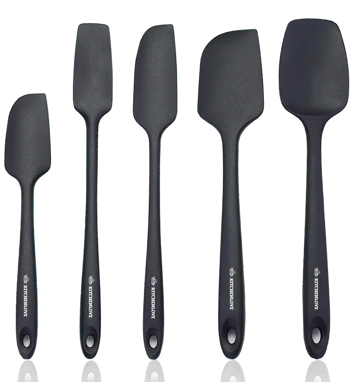KITCHENLOVE spatula set full view for versatile baking and cooking tasks