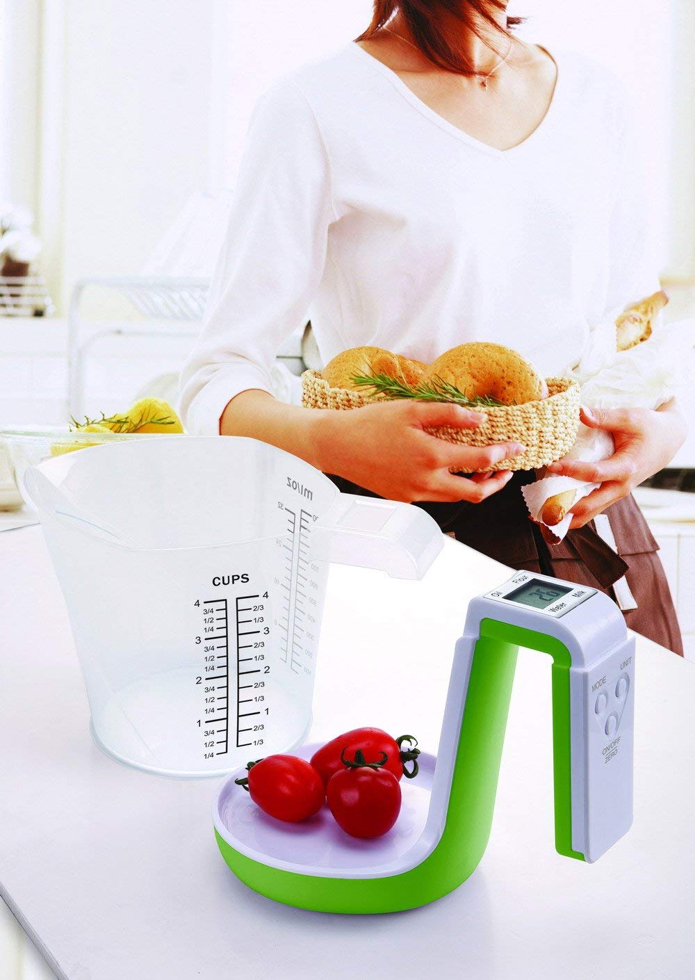 Large LCD display on KitchenMetrics scale for easy readouts