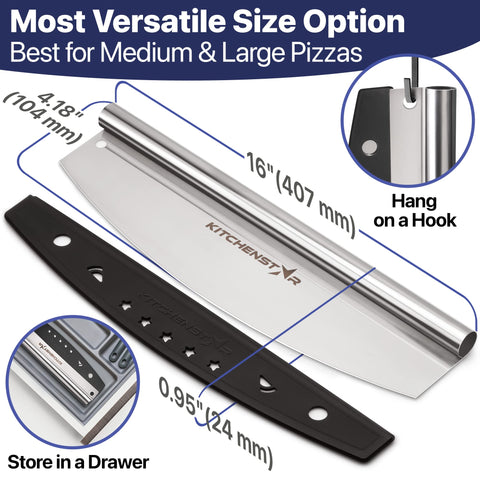 KitchenStar dishwasher-safe pizza cutter simplifies cleanup after busy meals
