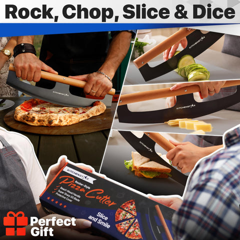 KitchenStar Gift-ready pizza cutter makes a thoughtful present for pizza lovers.