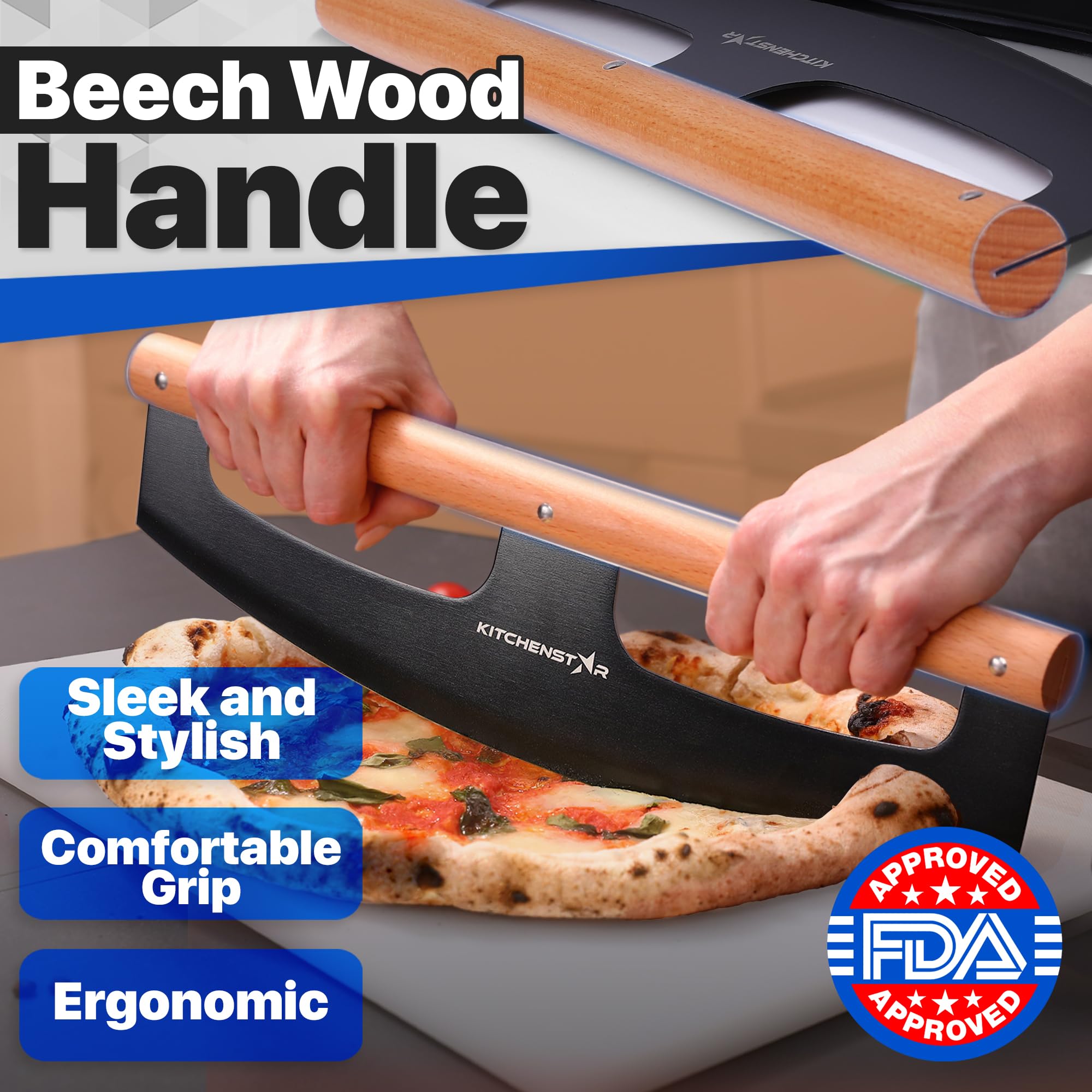 KitchenStar Protective Blade Cover keeps the edge safe during storage.