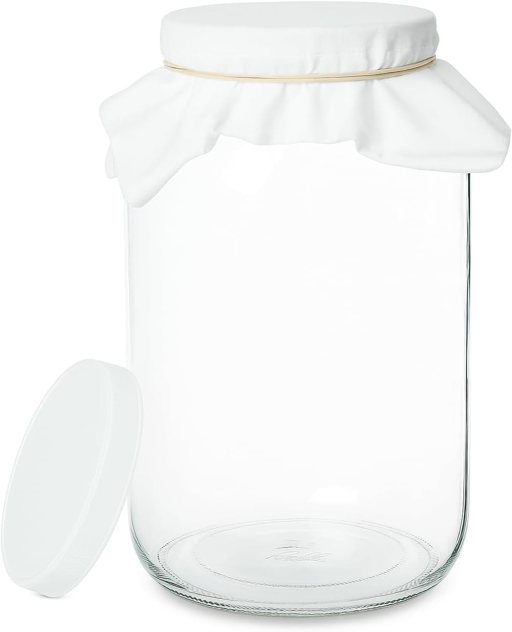 kitchentoolz 1-gallon glass wide-mouth jar for easy kombucha fermentation.