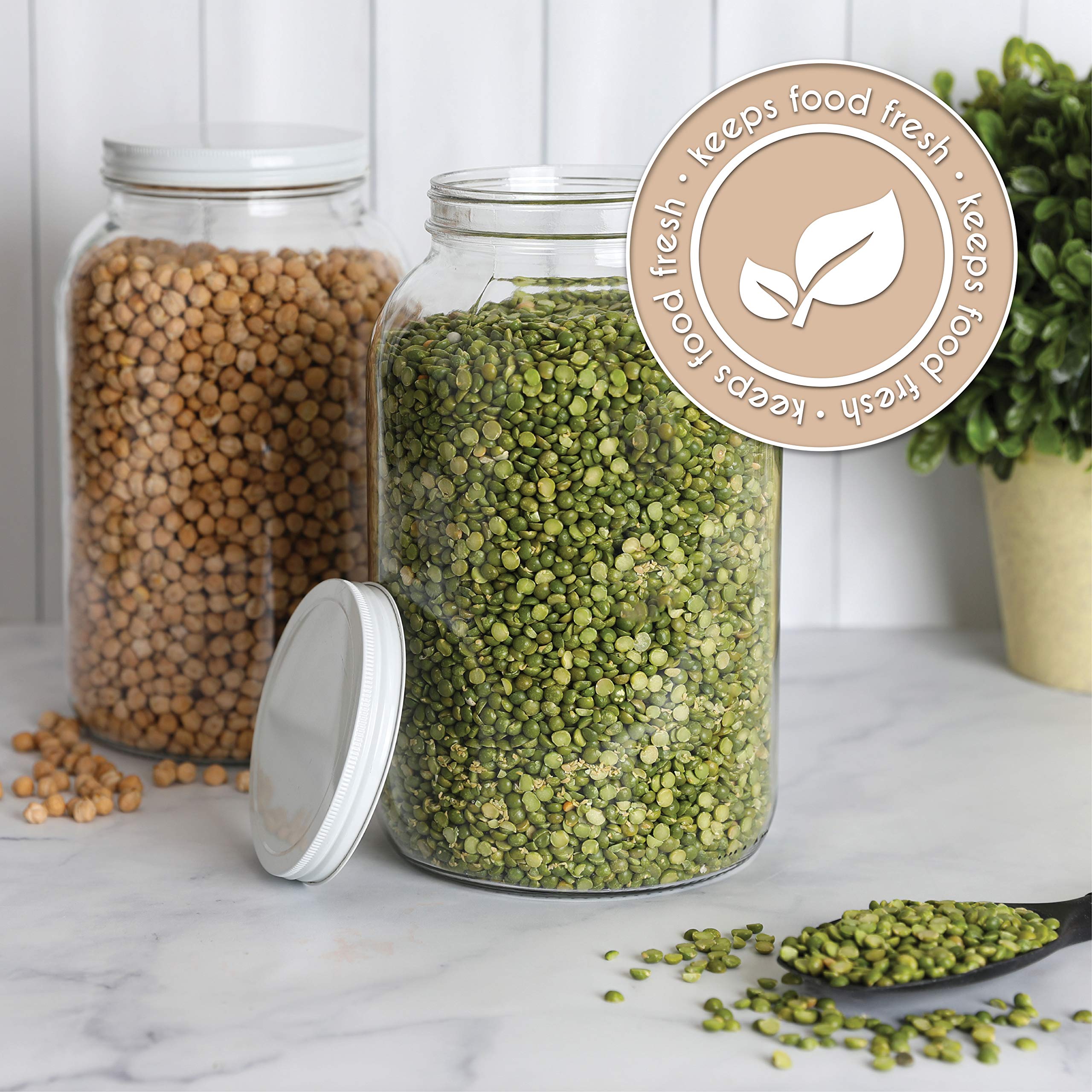 Kitchentoolz jar with lid close-up tight sealing for freshness