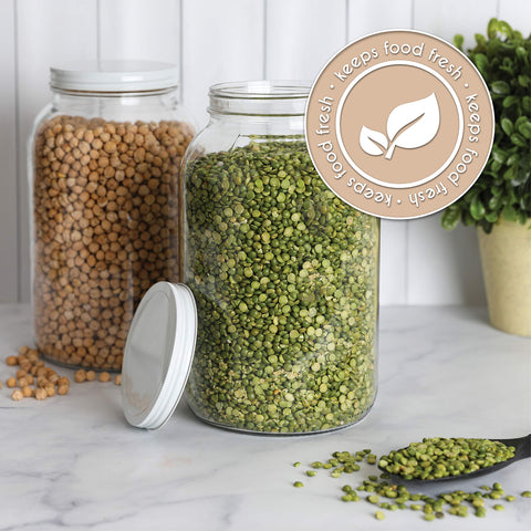 Kitchentoolz jar with lid close-up tight sealing for freshness