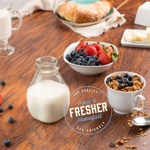 Kitchentoolz dishwasher-safe glass bottle for everyday reuse.
