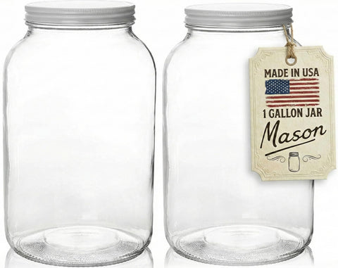 Kitchentoolz gallon jar with lid front view for easy storage