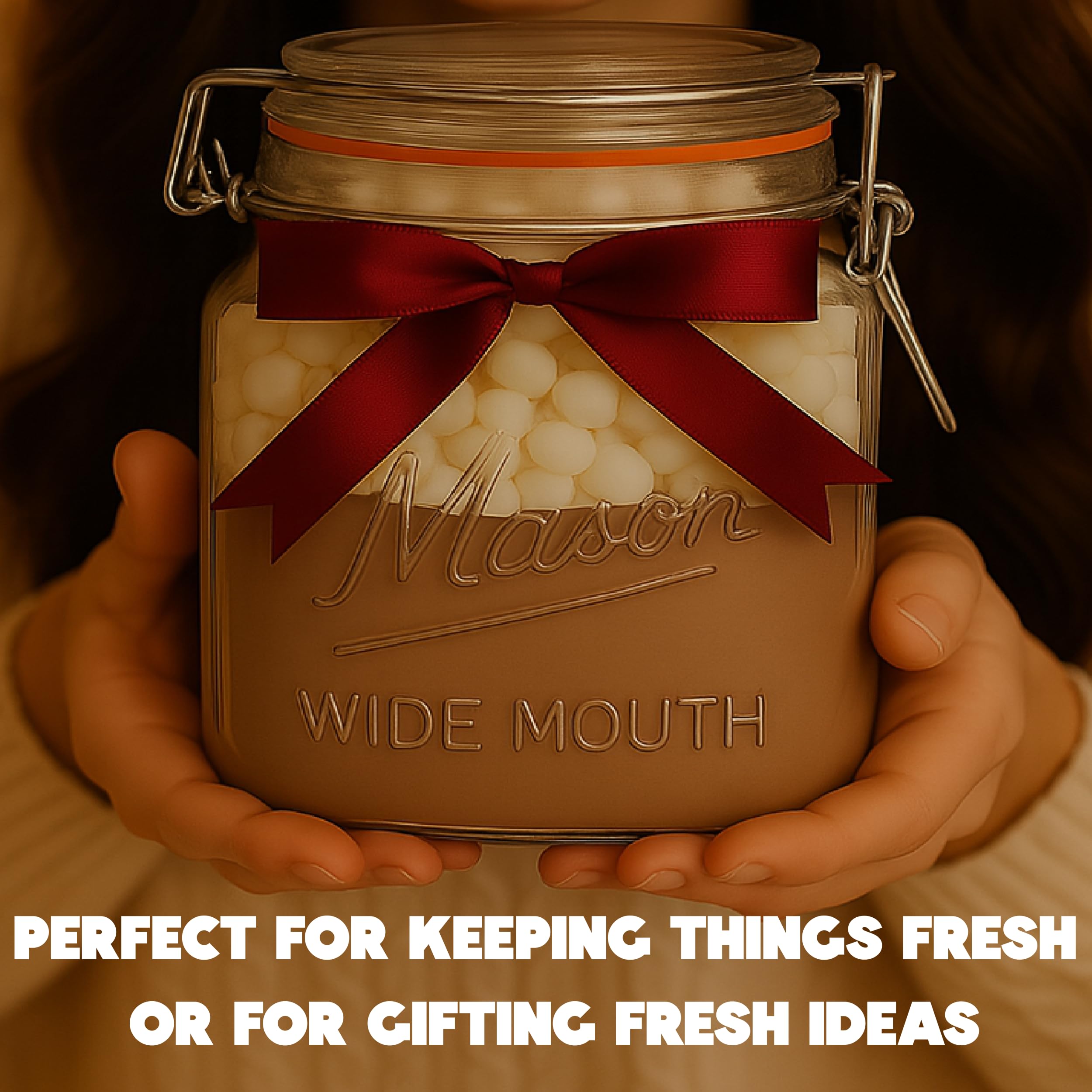 Kitchentoolz thick clear glass jar designed for daily reliable use.