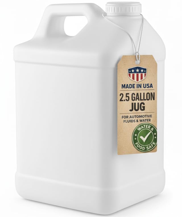 Kitchentoolz wide-mouth 2.5-gallon jug for fast, clean pouring in automotive tasks