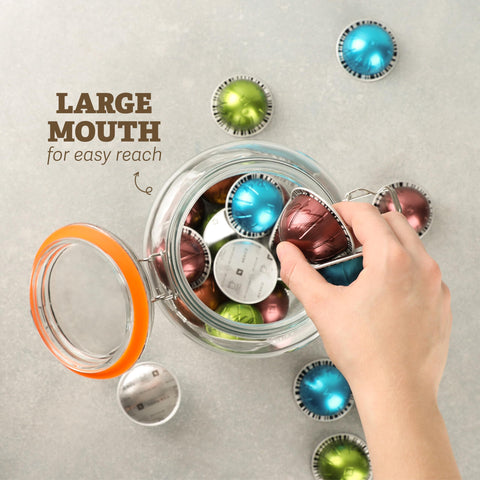 Wide-mouth design from Kitchentoolz simplifies filling and cleaning