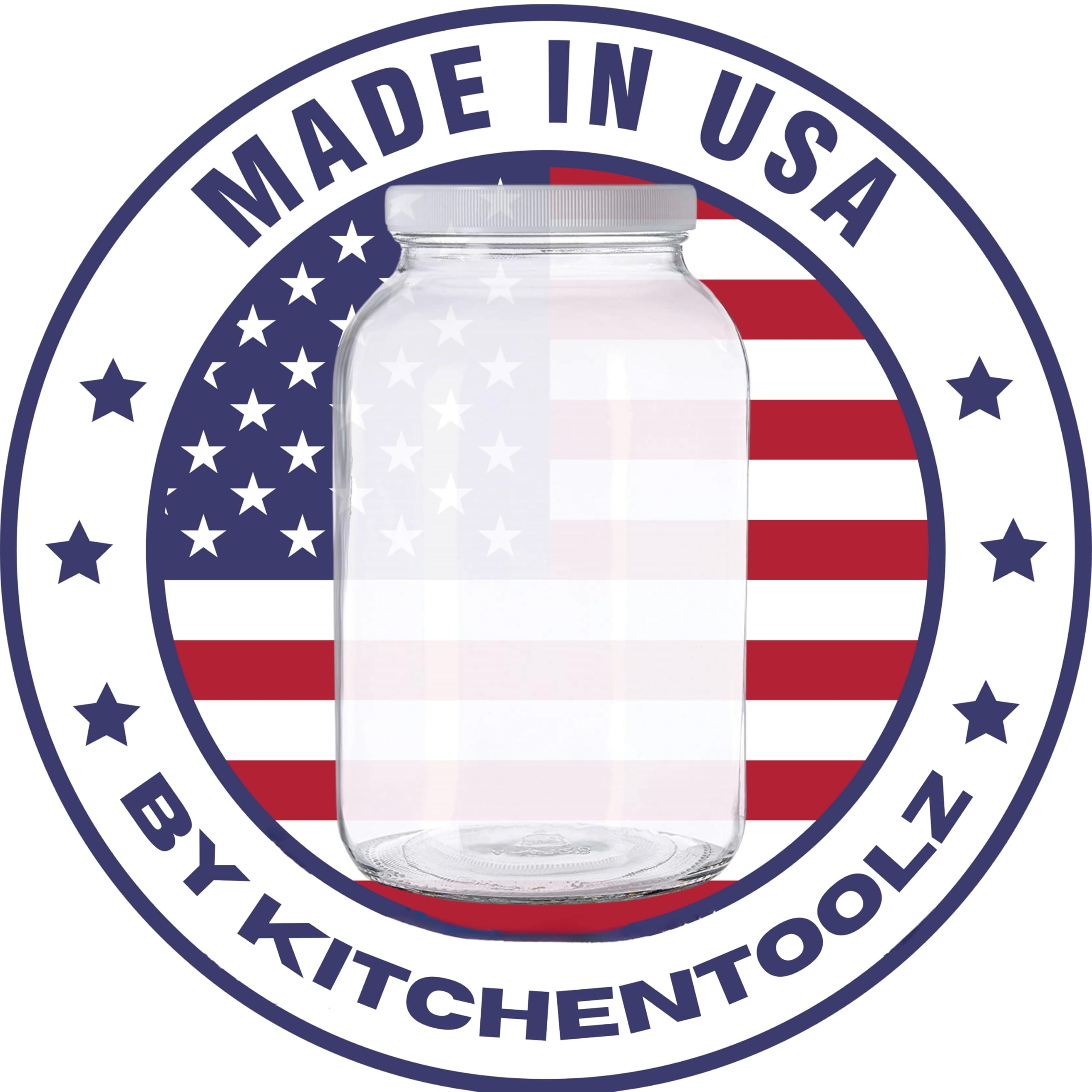 Kitchentoolz wide-mouth jar for easy pouring and sealing