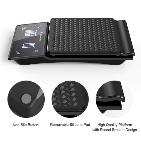 KitchenTour EK6002 back view with silicone non-slip pad for stability