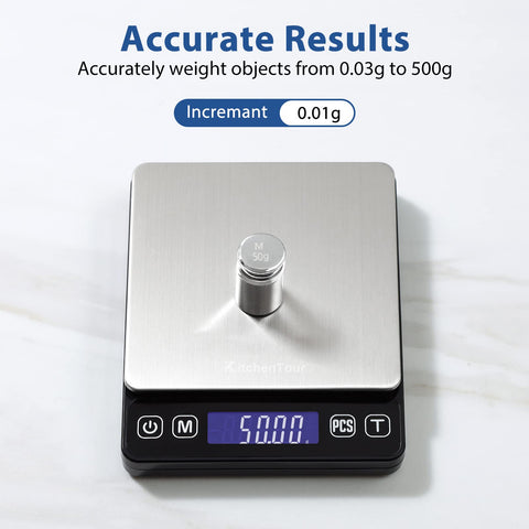 KitchenTour scale wide capacity 500g suitable for cooking ingredients