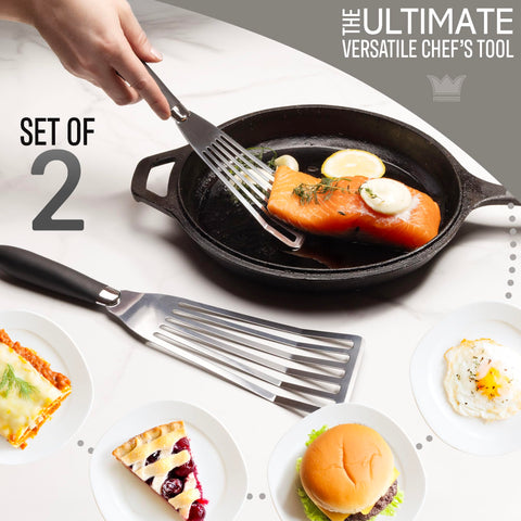 Kitchenware King professional fish spatula small for delicate fillets.