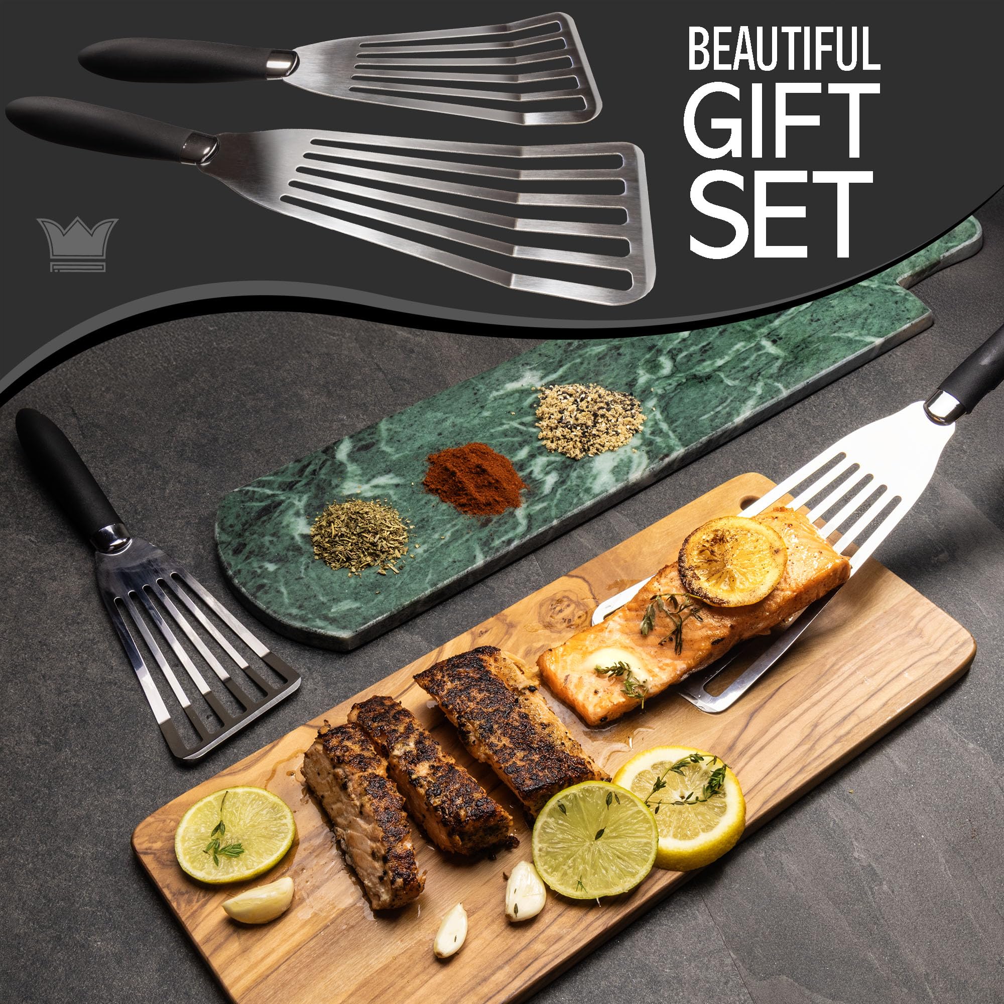 Kitchenware King spatula perfect for skillets and cast iron cooking.