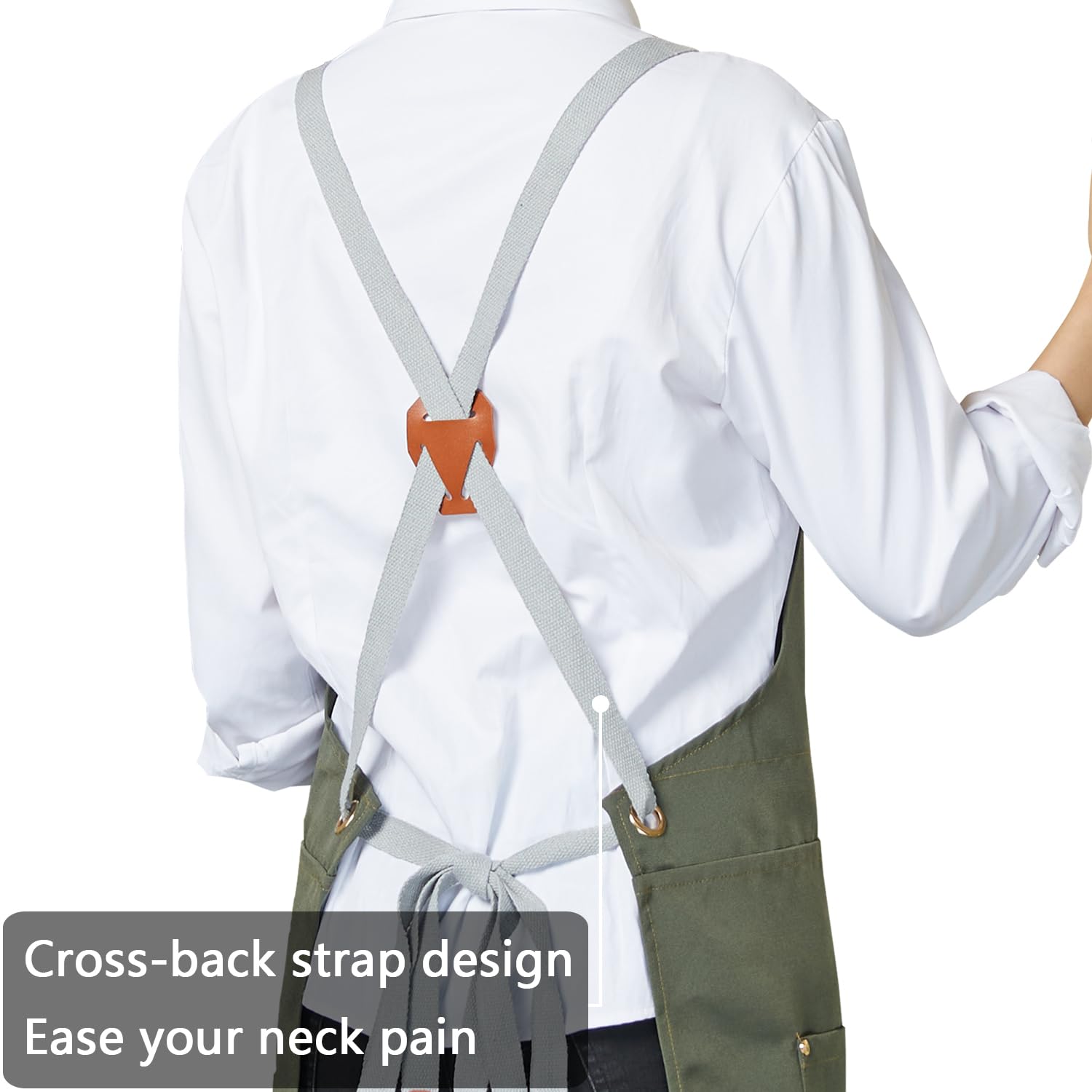 KITCHIEF adjustable straps reduce neck strain during long cooking tasks