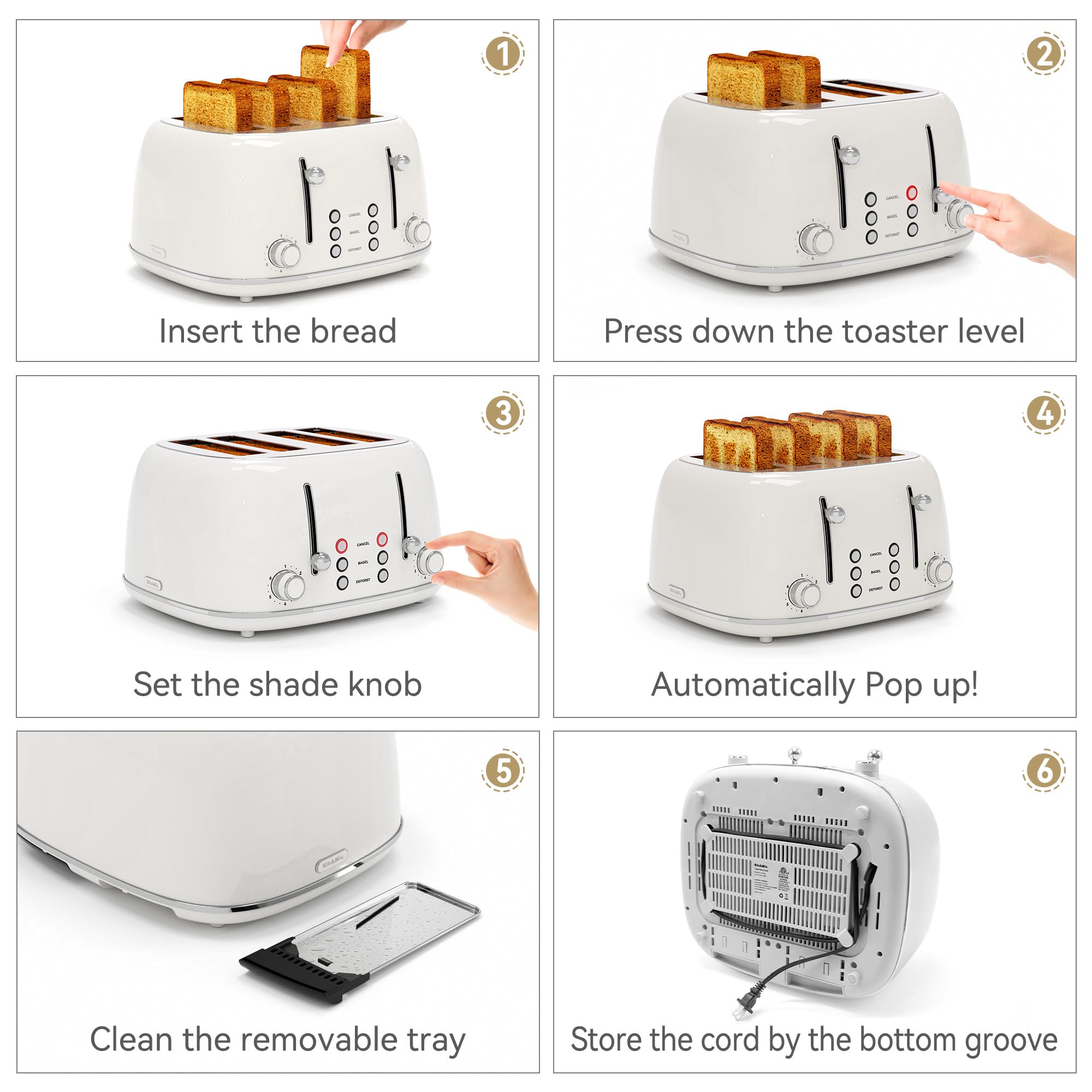 KITCHMIX dual control panels enable two toasts at once.