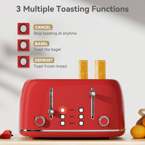 KITCHMIX toaster with wide slots for bagels and waffles