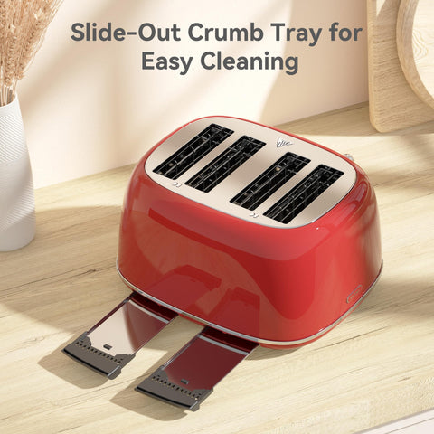 KITCHMIX removable crumb trays for easy cleaning