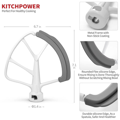 KITCHPOWER compatible with 6-quart bowl-lift stand mixers for versatile kitchen use.