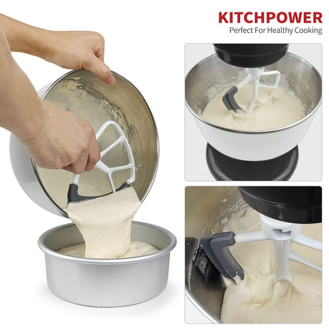 KITCHPOWER compatibility with 4.5-5 qt bowls ensures versatile mixer use.