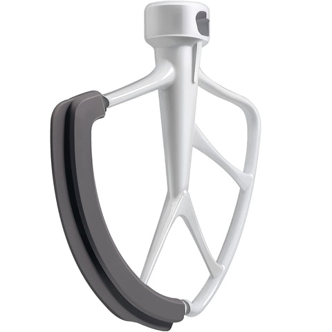 KITCHPOWER flex edge beater for bowl-lift mixers efficiently scrapes sides during mixing.