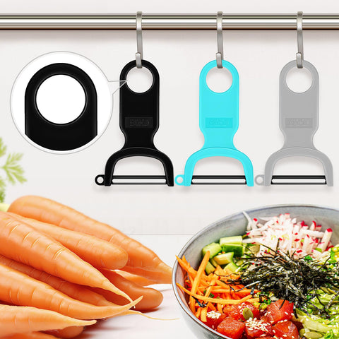 KITCHPOWER safe-handling closeup highlighting comfortable grip and safe peeling