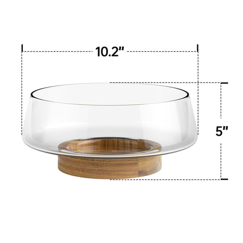 KITEISCAT acacia wood base elevates the bowl and protects surfaces