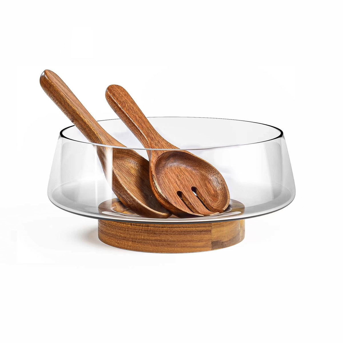 KITEISCAT extra-large glass salad bowl for large family servings
