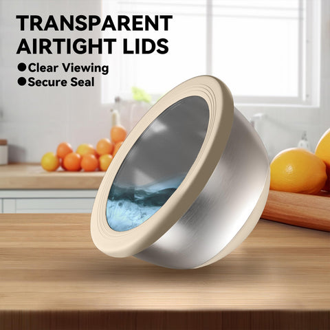 KITEISCAT bowls with non-slip bases stay steady during mixing