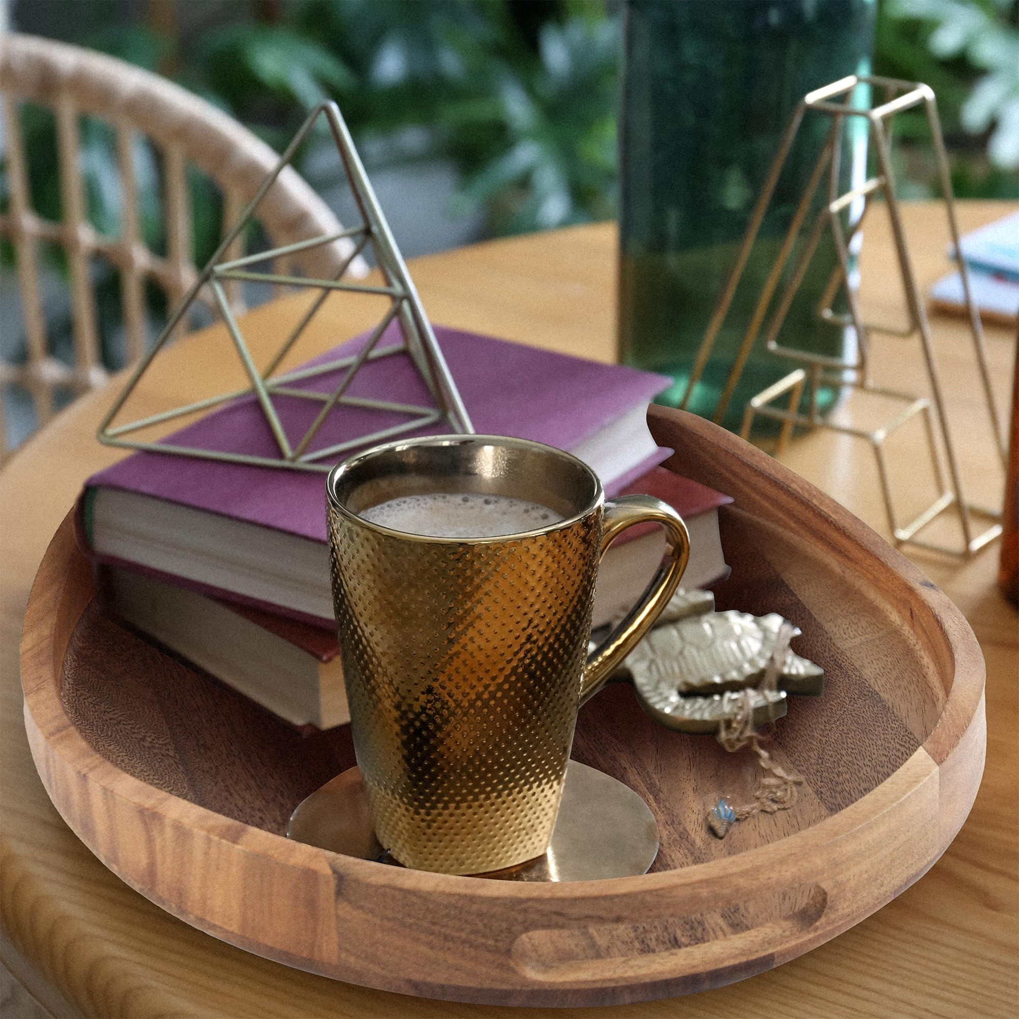 KITEISCAT tray with candles, elegant centerpiece display
