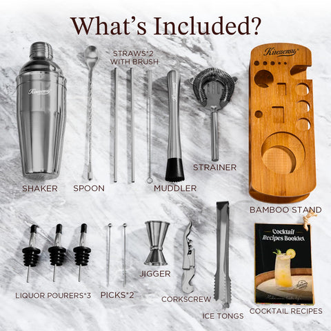 KITESSENSU shaker in 18/8 stainless steel resists rust for long use.