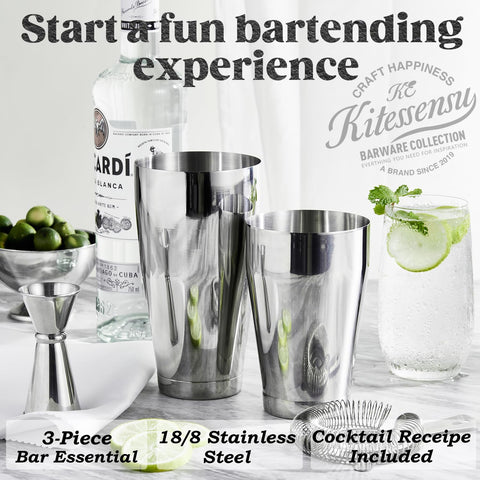 KITESSENSU Boston Shaker 28oz ideal for gatherings and larger drinks