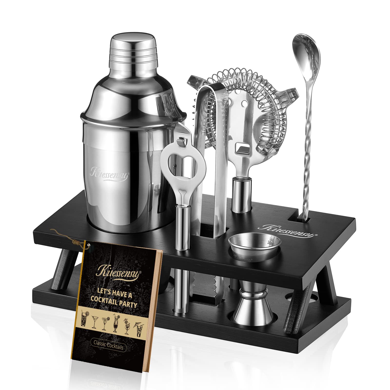 KITESSENSU cocktail shaker set full kit for precise, at home mixed drinks.