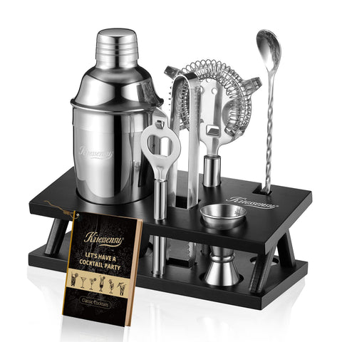 KITESSENSU cocktail shaker set full kit for precise, at home mixed drinks.