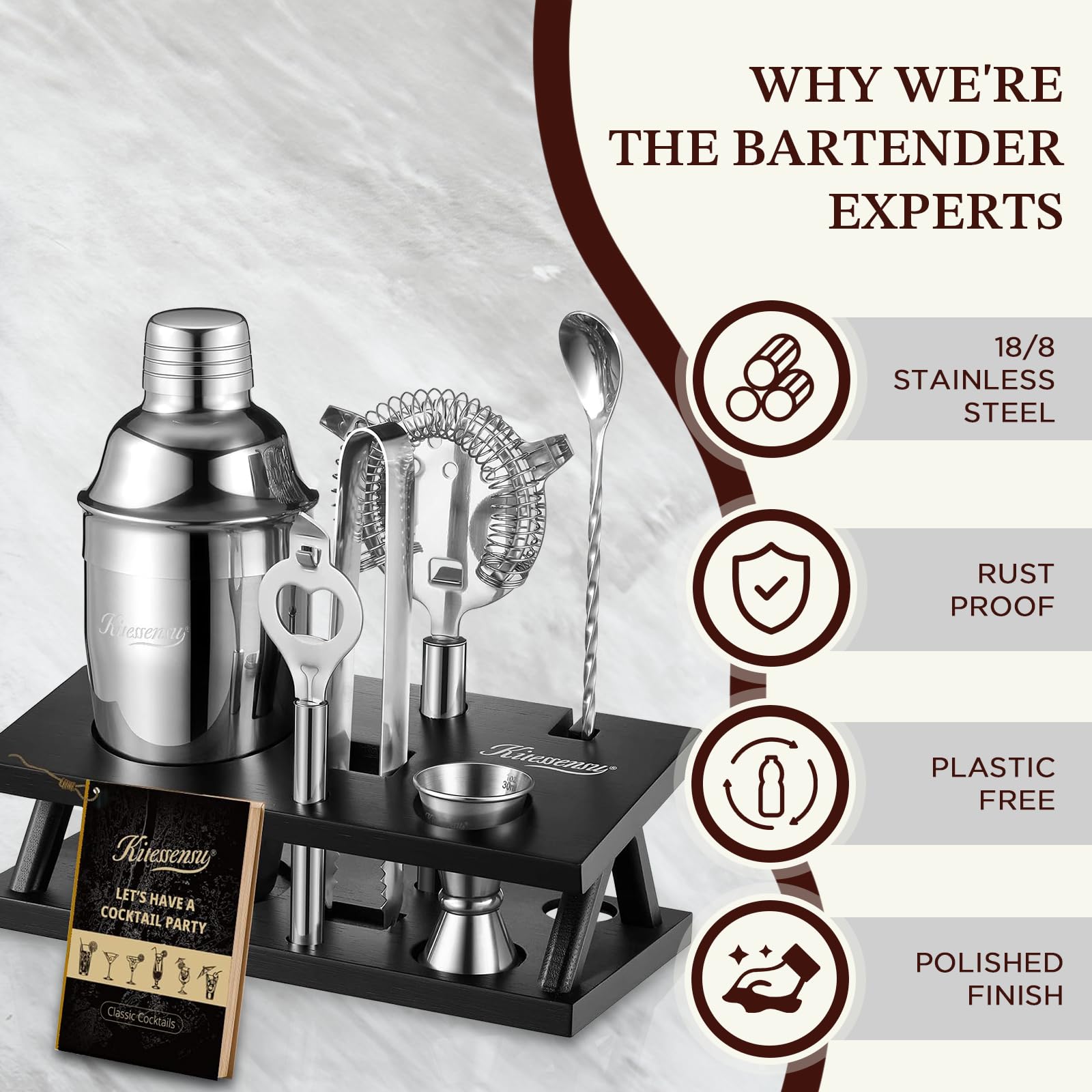 KITESSENSU-jigger enables accurate measures for balanced cocktails at home.