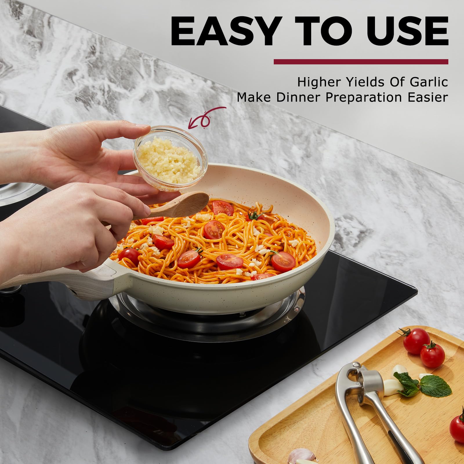 KITESSENSU multi-use tool handles garlic and ginger easily