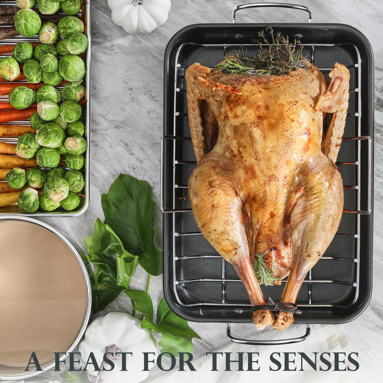 KITESSENSU oven safe pan delivering browning and caramelization of veggies