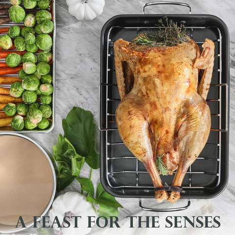 KITESSENSU oven safe pan delivering browning and caramelization of veggies