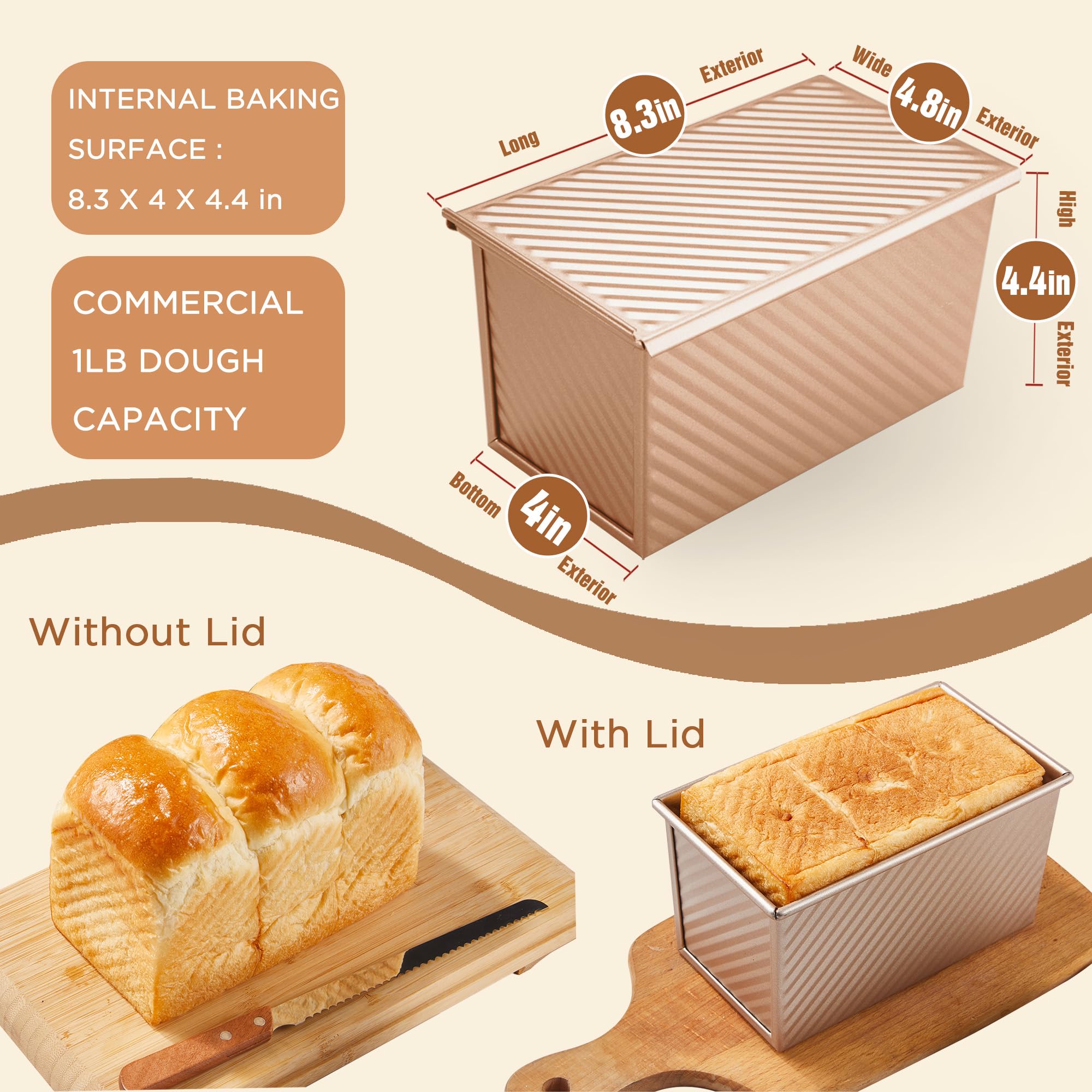 KITESSENSU non-stick coating ensures easy release of bread.